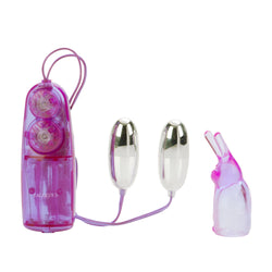 Dual Bunny Teaser Bullet Vibrator - complete set with bunny detached