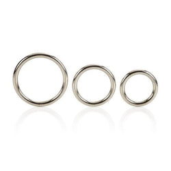 Silver Cock Ring 3 Piece Set