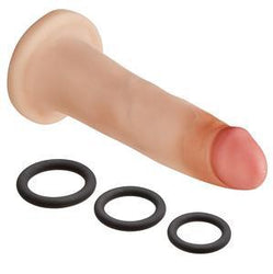 Cloud 9 Dual Density Real Touch 7 Inch Realistic Dildo Flesh with free cock rings