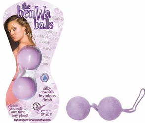 Pink and Lavender Ben Wa Balls in Purple Package