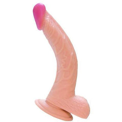 Real Skin 8 Inch Flexible Dildo with Balls