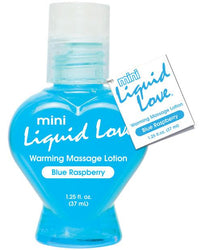 Liquid Love 1.25 oz. Warming Massage Lotion Blue Raspberry
