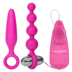 Calexotics Booty Call Anal Vibrator Kit - complete set pink