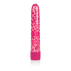 Houston's Pink 6.5 Inch Leopard Vibrator Front