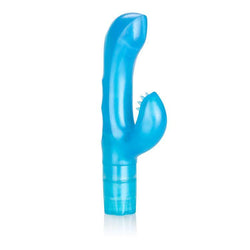 Realistic Dual Action G-Spot Kiss Vibrator in Blue