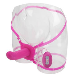 7 Function Silicone Love Rider Strap-On Pink