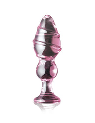 Icicles No. 27 Glass Pink Butt Plug Front