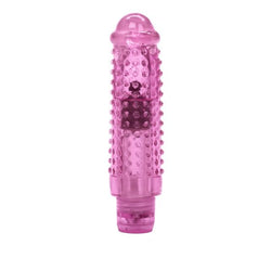 Basic Essentials Softee Ribbed Pink Vibrator